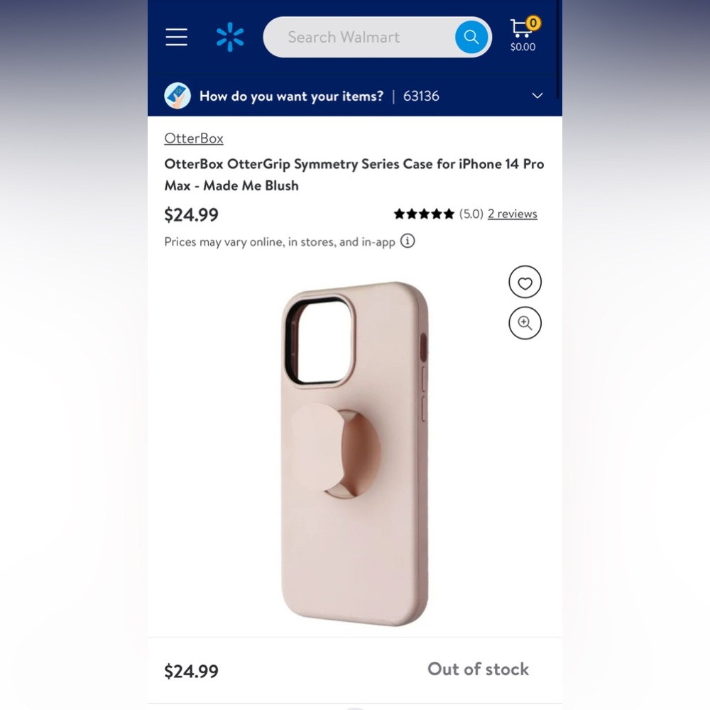 OtterBox OtterGrip Symmetry Series Case for iPhone 14 Pro Max - Blush Pink